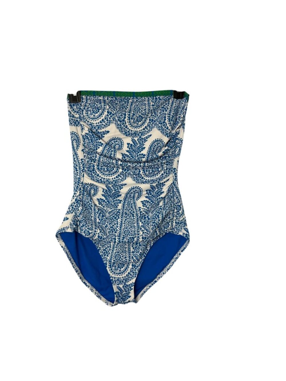 Tommy Bahama Womens 6 One Piece Swimsuit Blue White Paisley Halter Used - Picture 16 of 16